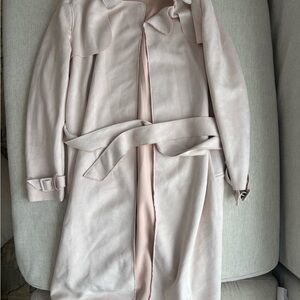 Women’s XS suede light pink trench coat